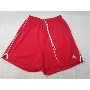 Adidas Red Running Athletic Shorts - Womens Medium, Elastic Waist w/ Drawstring